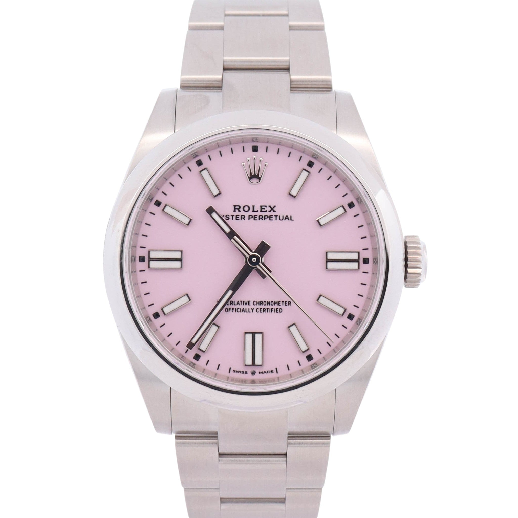 Rolex Oyster Perpetual 41mm Candy Pink Dial Watch Ref# 134300