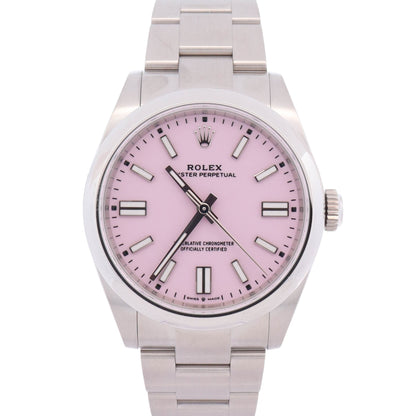 Rolex Oyster Perpetual 41mm Candy Pink Dial Watch Ref# 134300