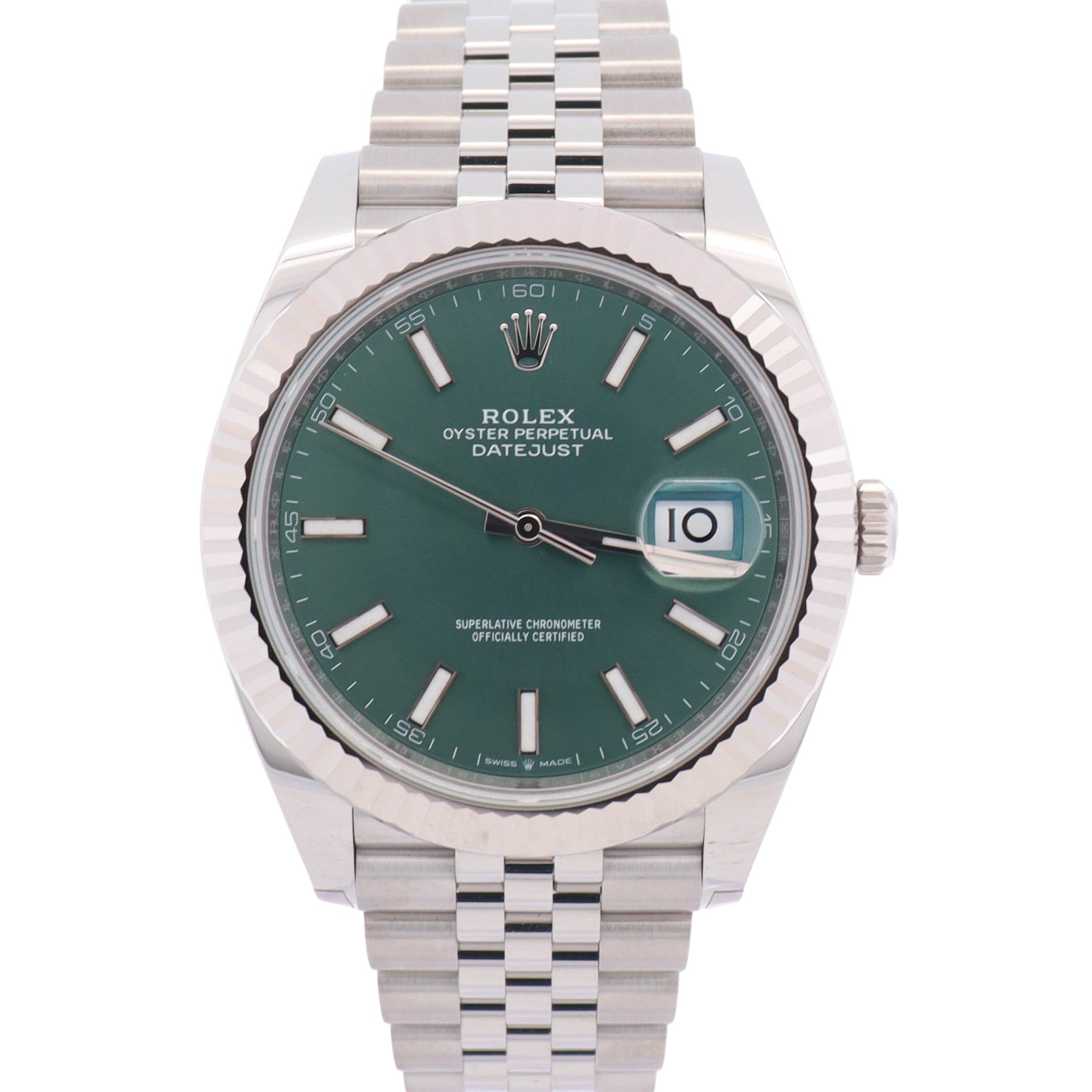 Rolex Datejust 41mm Green Dial Watch Ref# 126334