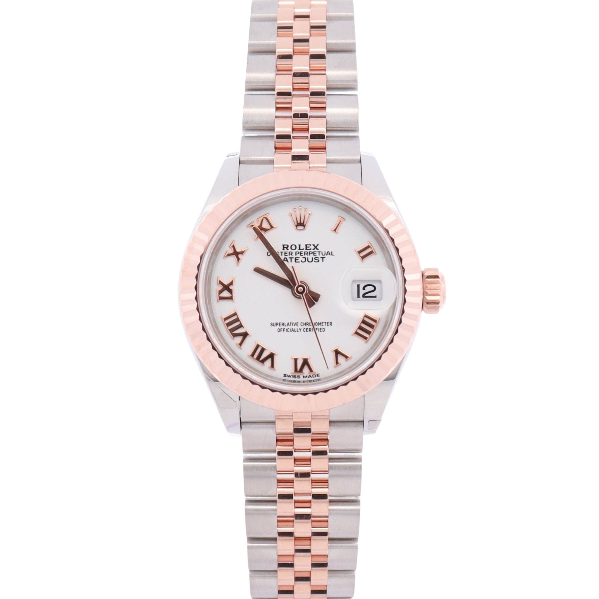 Rolex Datejust 28mm White Dial Watch Ref# 279171