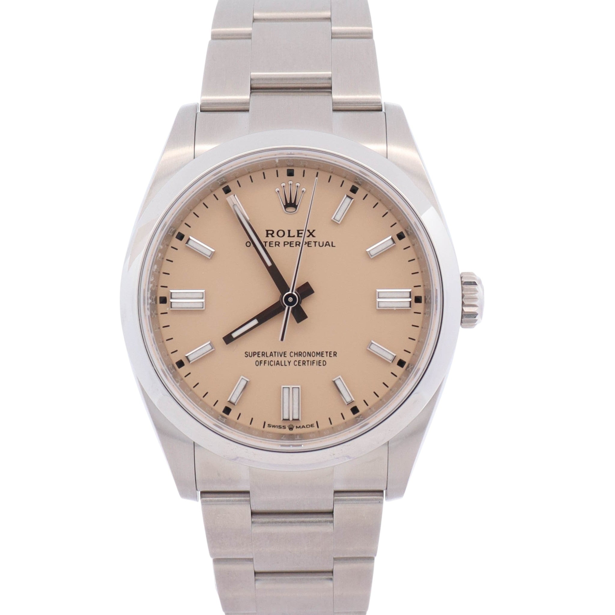 Rolex Oyster Perpetual 36mm Beige Dial Watch Ref# 126000