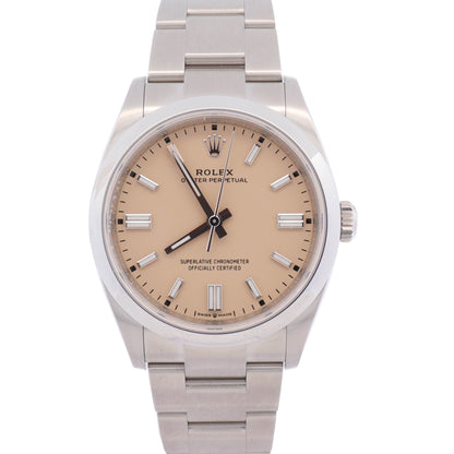 Rolex Oyster Perpetual 36mm Beige Dial Watch Ref# 126000