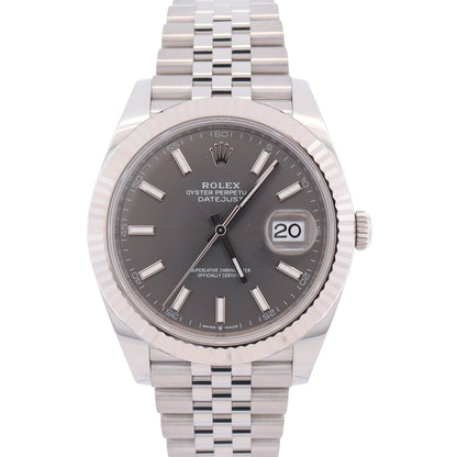 Rolex Datejust 41mm Rhodium Dial Watch Ref# 126334