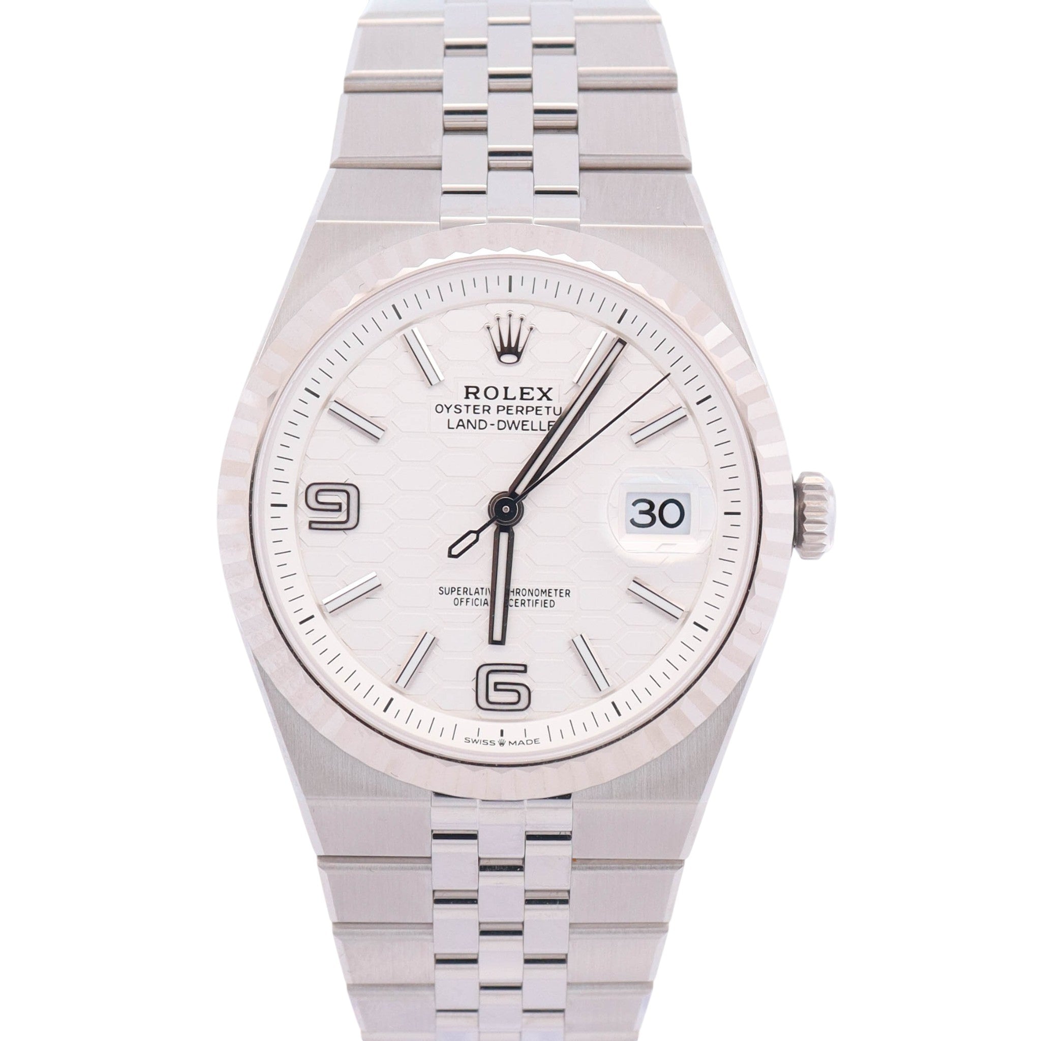 Rolex Land-Dweller 40mm White Dial Watch Ref# 127334