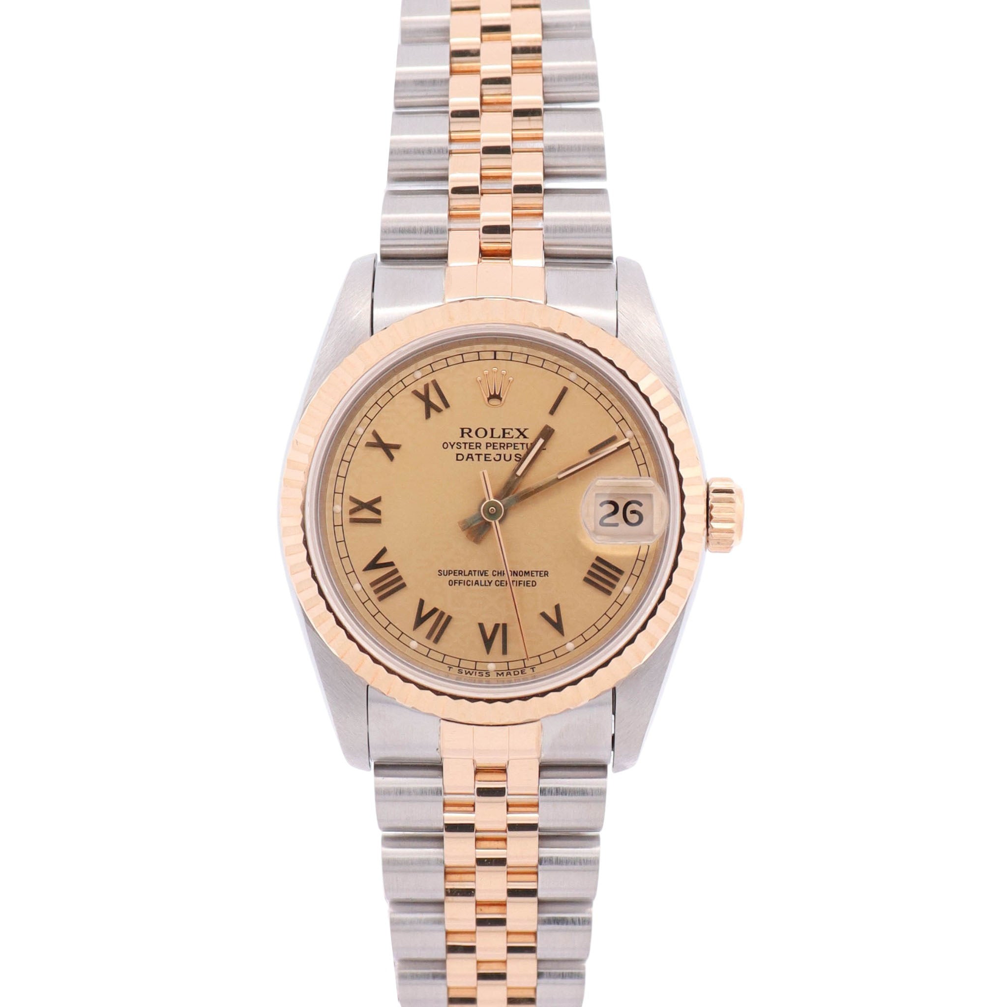 Rolex Datejust 31mm Champagne Jubilee Dial Watch Ref# 68273