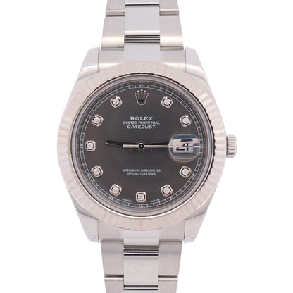 Rolex Datejust 41mm Rhodium Dial Watch Ref# 116334