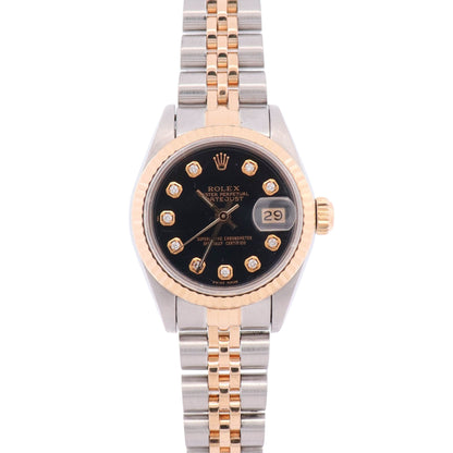 Rolex Datejust 26mm Black Dial Watch Ref# 69173