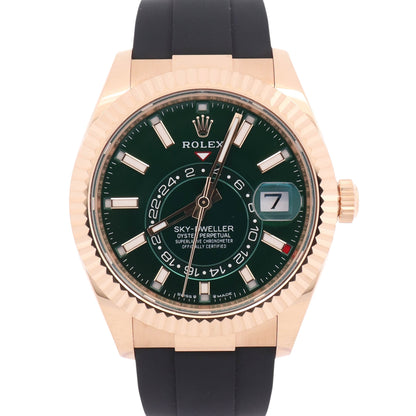 Rolex Sky-Dweller 42mm Green Dial Watch Ref# 336238