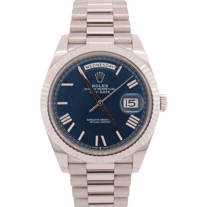 Rolex Day-Date 40mm Blue Dial Watch Ref# 228239