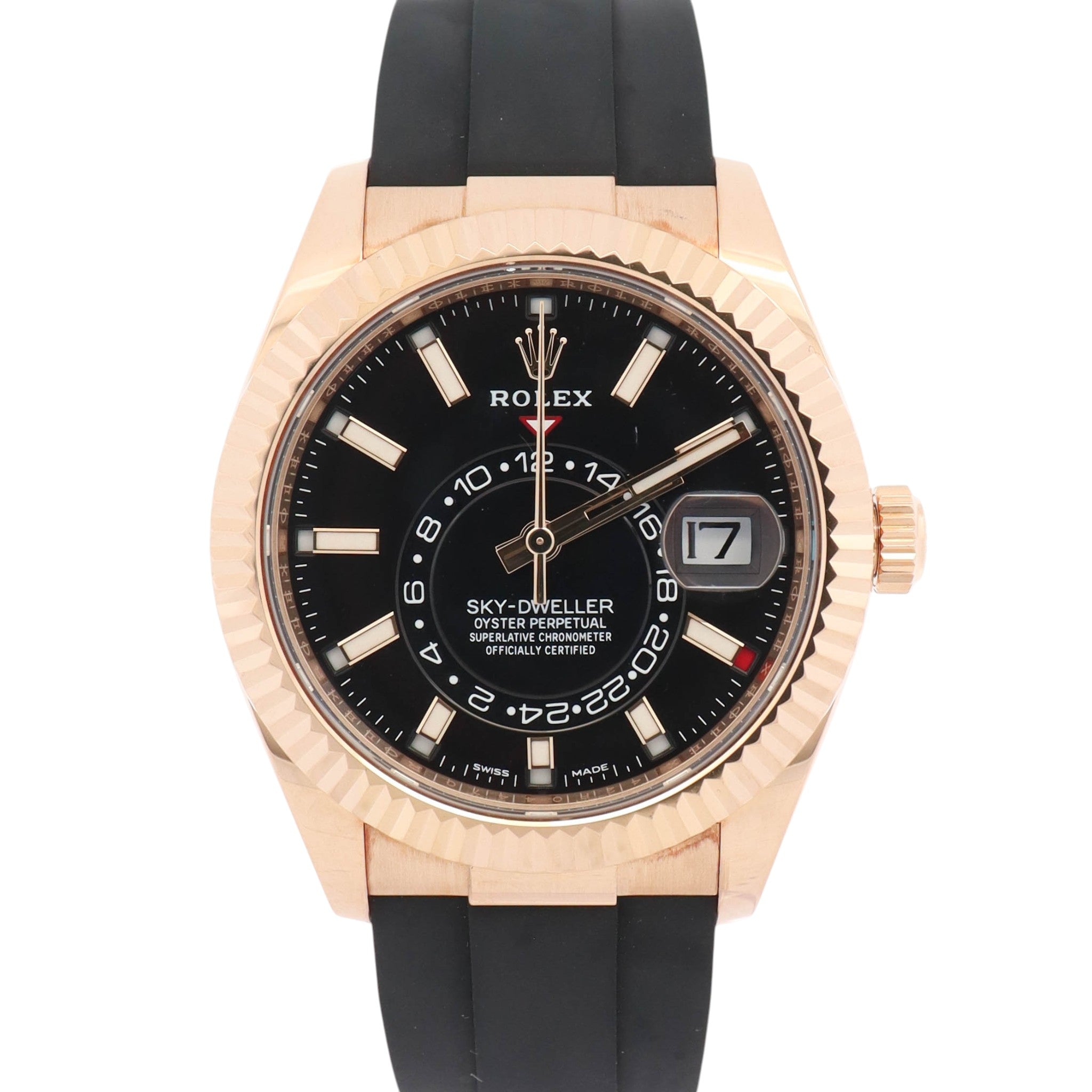 Rolex Sky-Dweller 42mm Black Dial Watch Ref# 326238