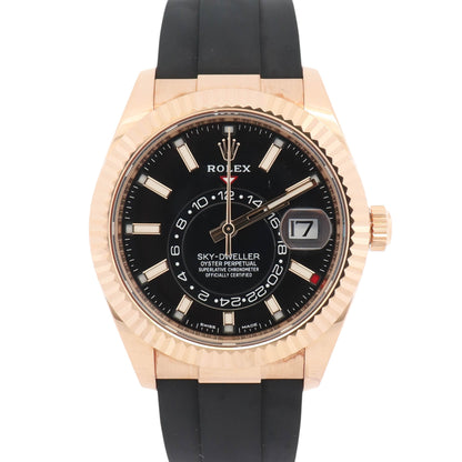 Rolex Sky-Dweller 42mm Black Dial Watch Ref# 326238