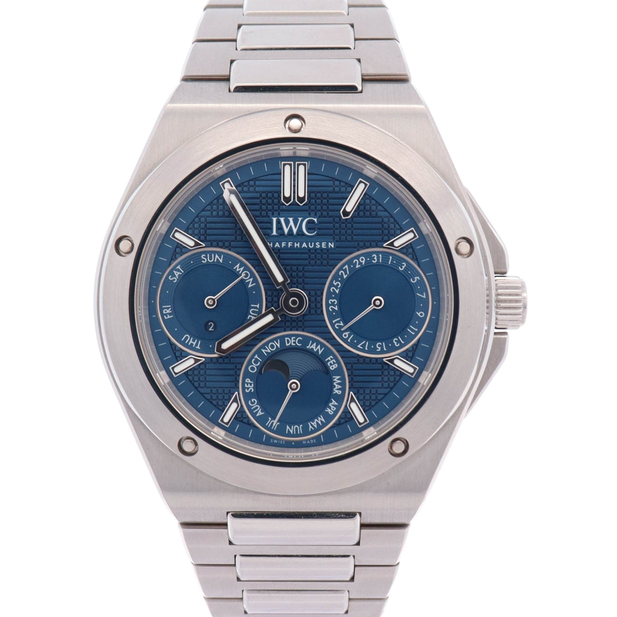 IWC Ingenieur Perpetual Calendar 41mm Blue Dial Watch Ref# IW344903