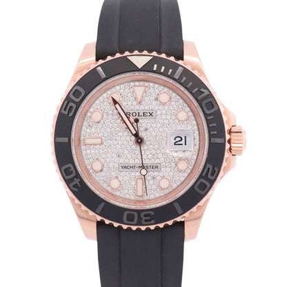 Rolex Yacht-Master 40mm Factory Pave Dial Watch Ref# 126655