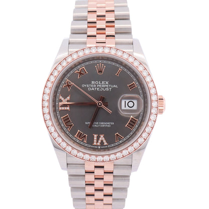 Rolex Datejust 36mm Grey Dial Watch Ref# 126281RBR
