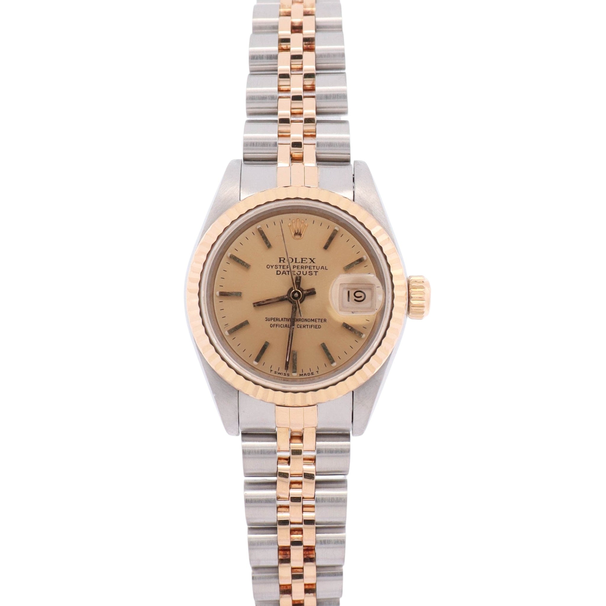 Rolex Datejust 26mm Champagne Dial Watch Ref# 69173