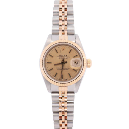 Rolex Datejust 26mm Champagne Dial Watch Ref# 69173