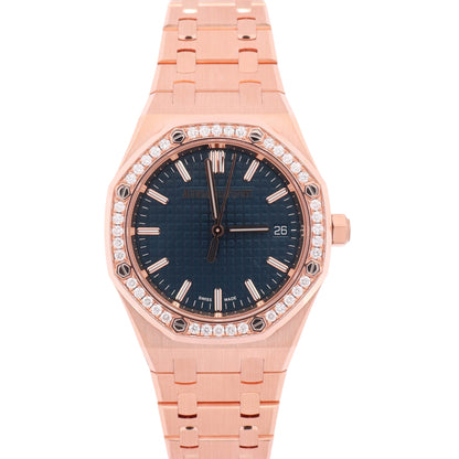 Audemars Piguet Royal Oak 34mm Blue Dial Watch Ref# 77451OR.ZZ.1361OR.04