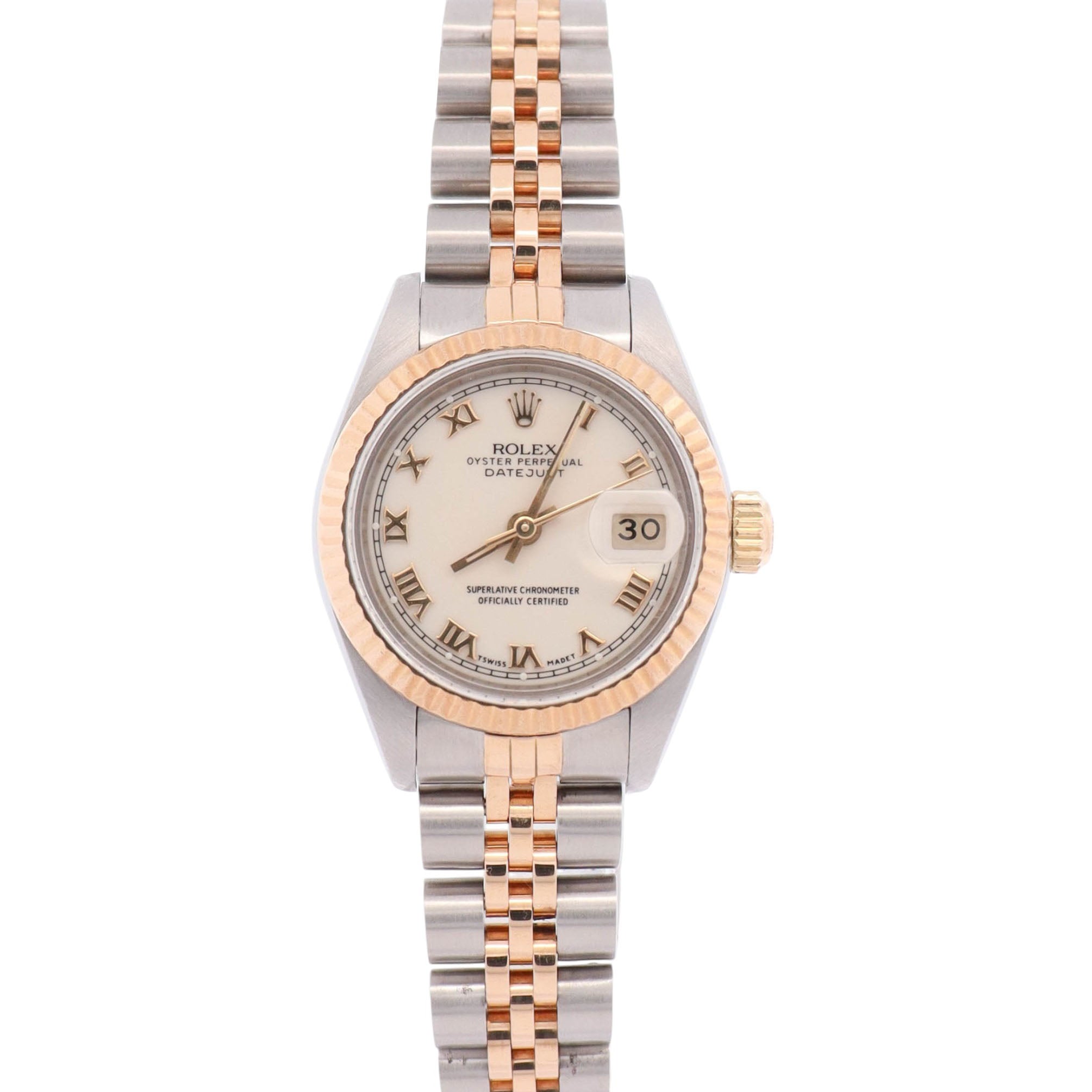 Rolex Datejust 26mm Ivory Dial Watch Ref# 69173