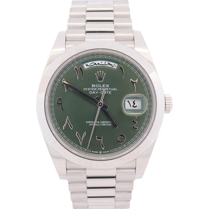 Rolex Day-Date 40mm Olive Dial Watch Ref# 228206
