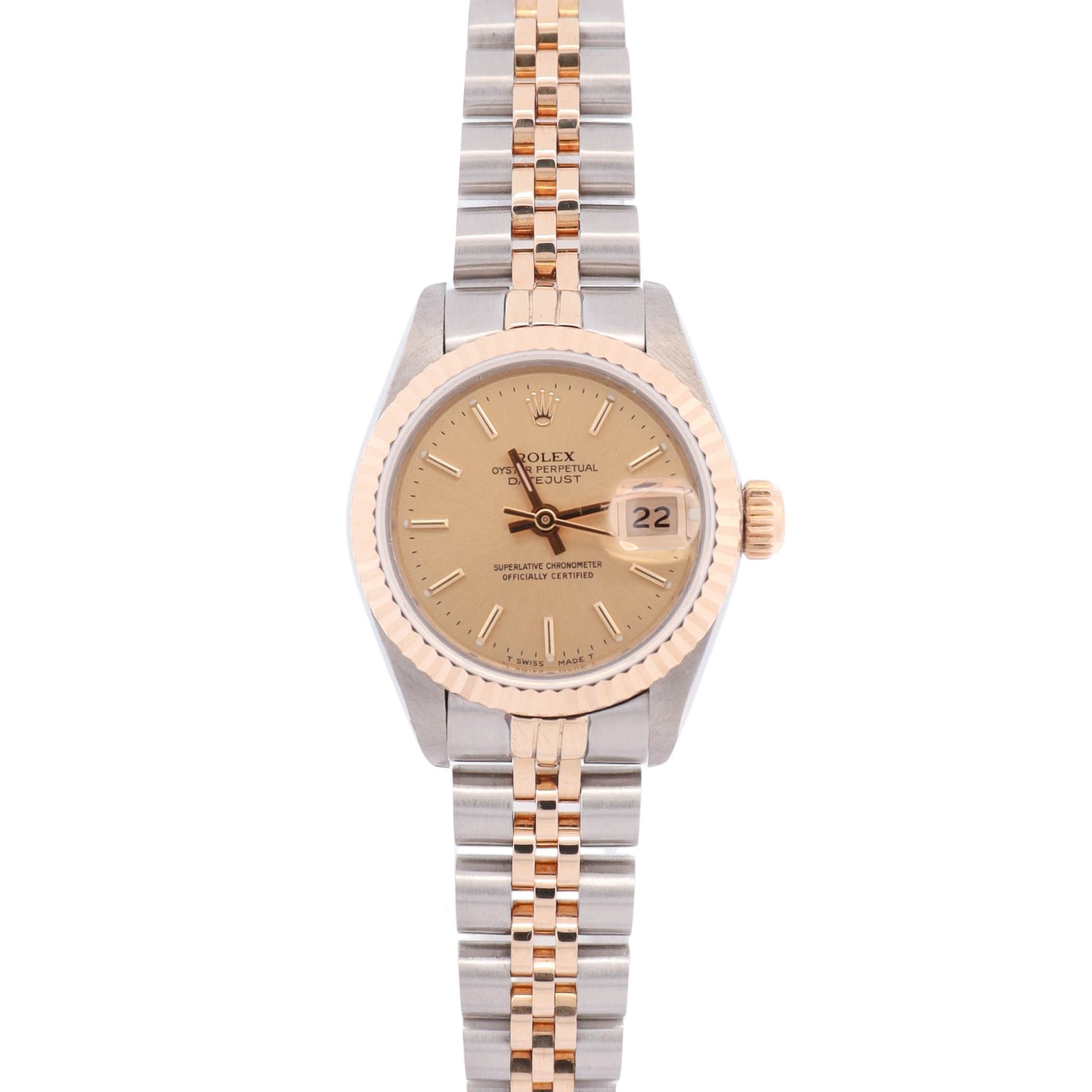 Rolex Datejust 26mm Champagne Dial Watch Ref# 69173