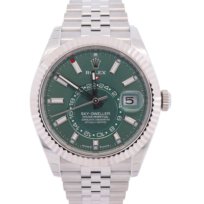 Rolex Sky-Dweller 42mm Green Dial Watch Ref # 336934