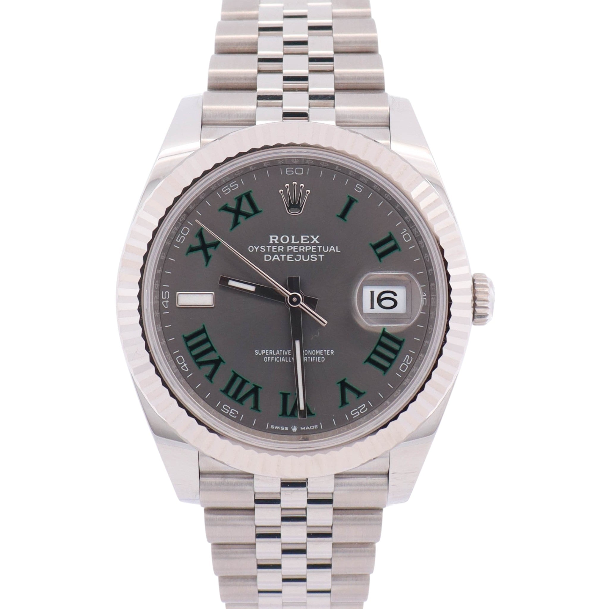 Rolex Datejust 41mm Wimbledon Dial Watch Ref# 126334