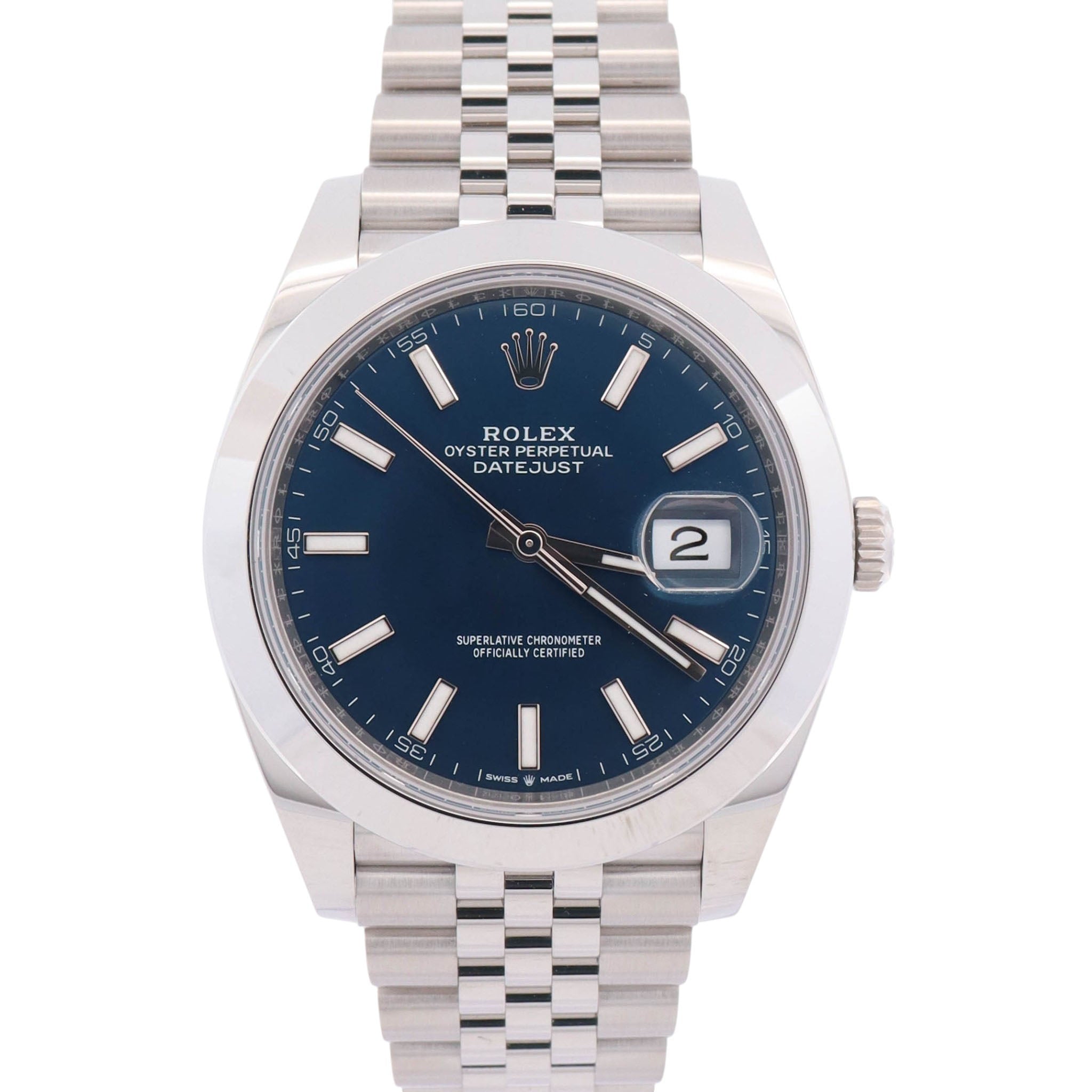 Rolex Datejust 41mm Blue Dial Watch Ref# 126300