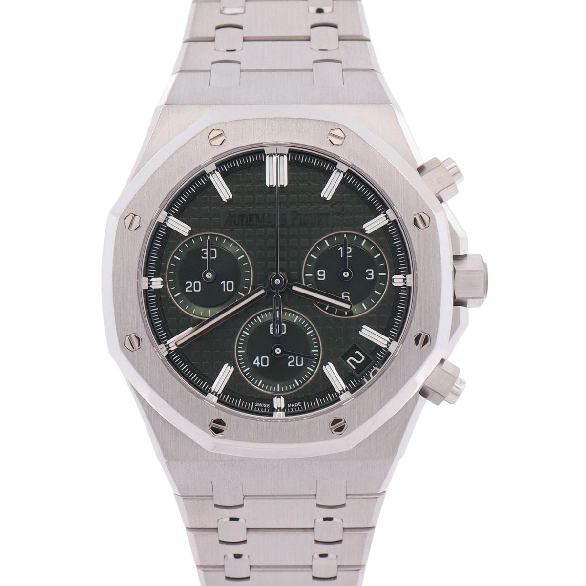 Audemars Piguet Royal Oak 41mm Green Dial Watch Ref# 26240ST.OO.1320ST.08
