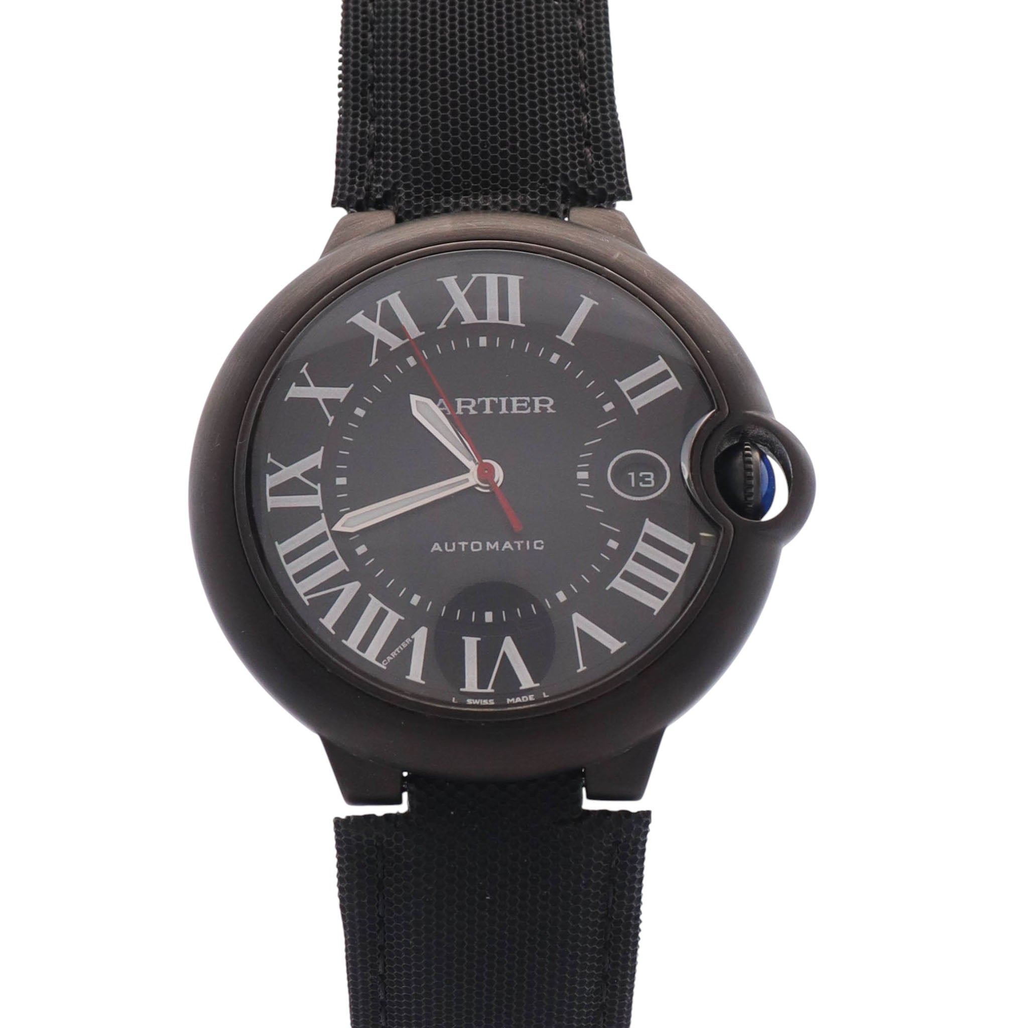Cartier Ballon Bleu 42mm Black Dial Watch Ref# WSBB0015