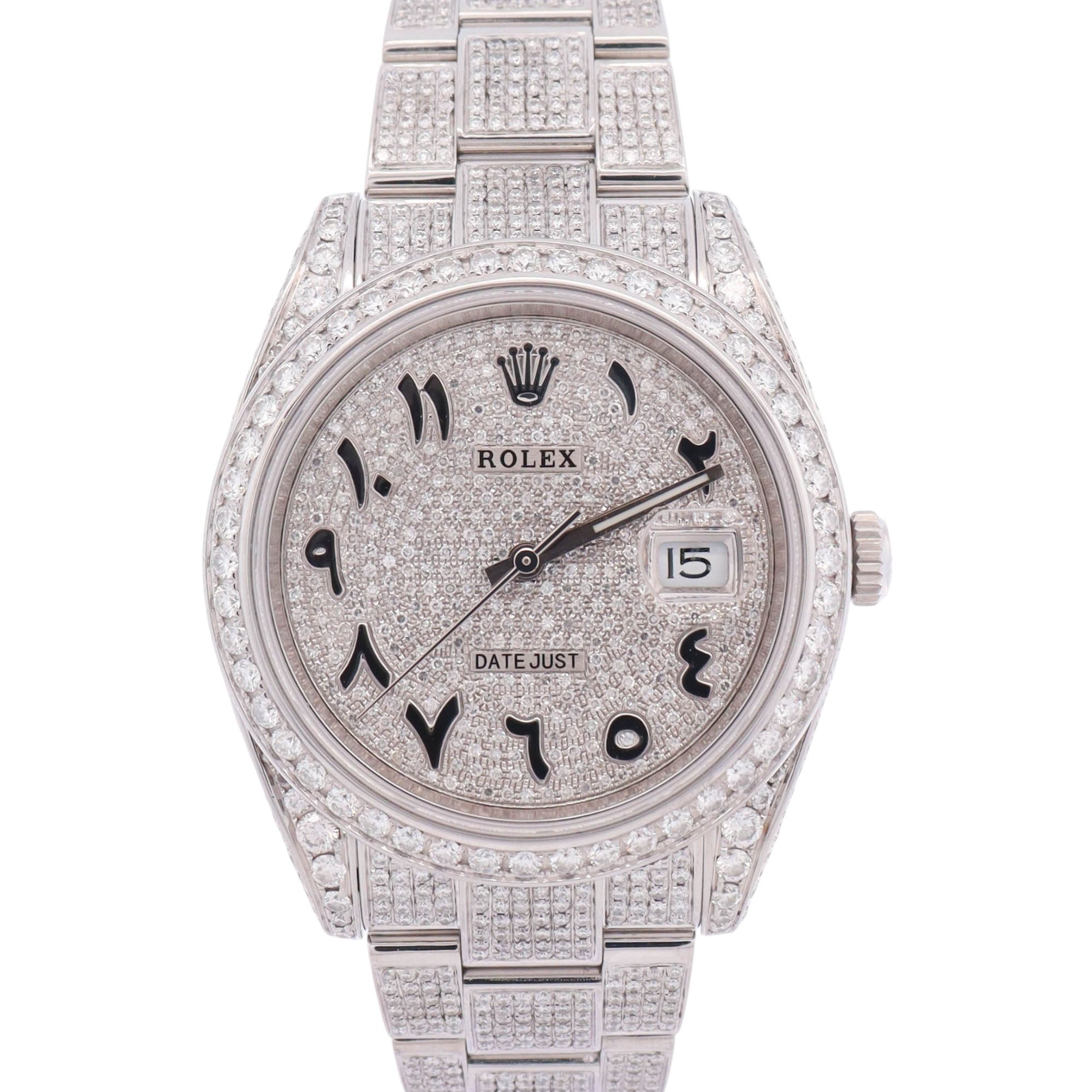 Rolex Datejust 41mm Pave Dial Watch Ref# 126300
