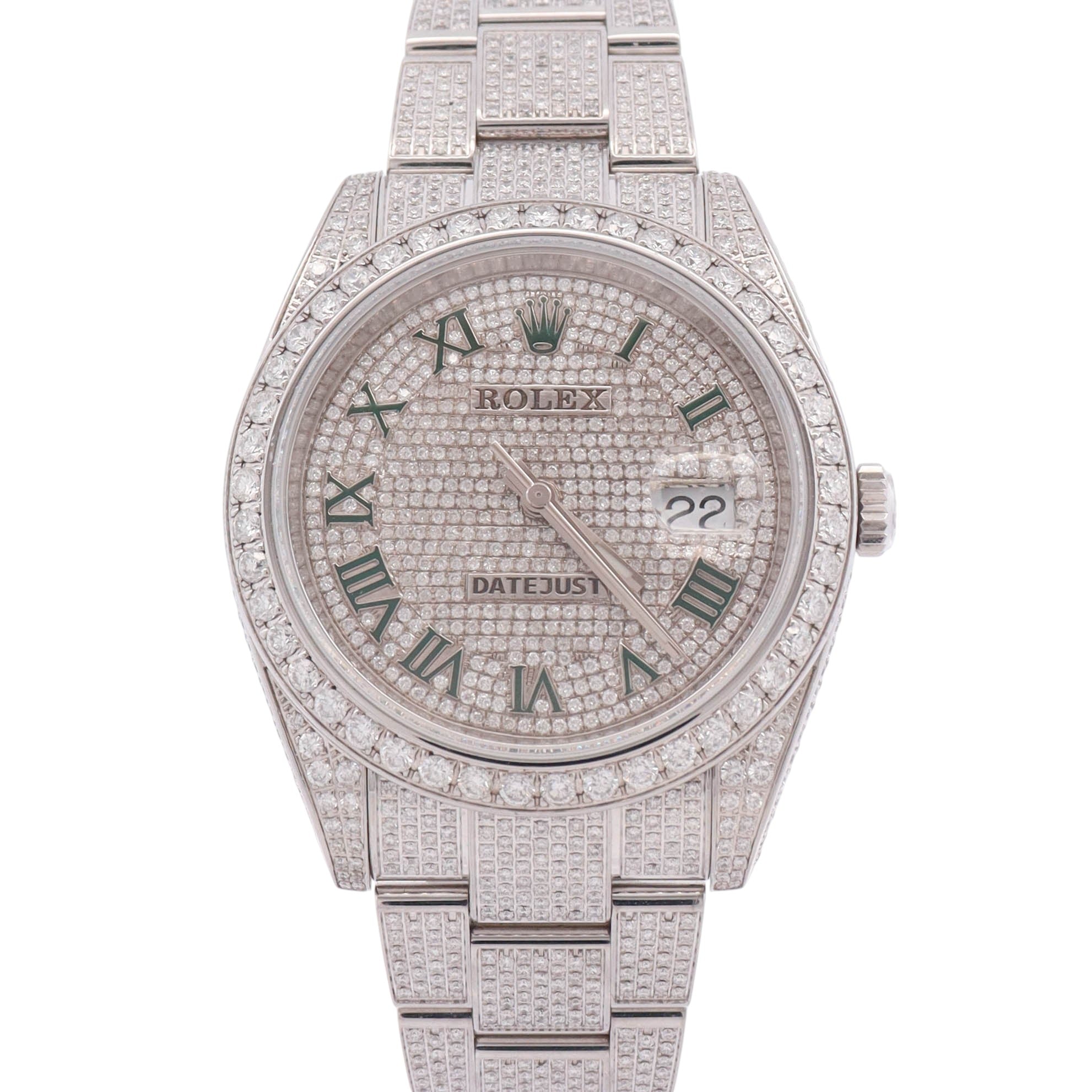 Rolex Datejust 41mm Pave Dial Watch Ref# 126300