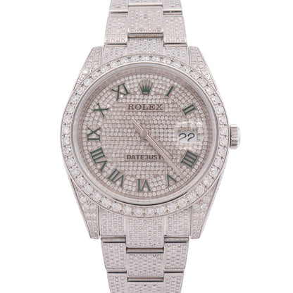 Rolex Datejust 41mm Pave Dial Watch Ref# 126300