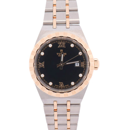 Tudor Royal 28mm Black Dial Watch Ref# 28303