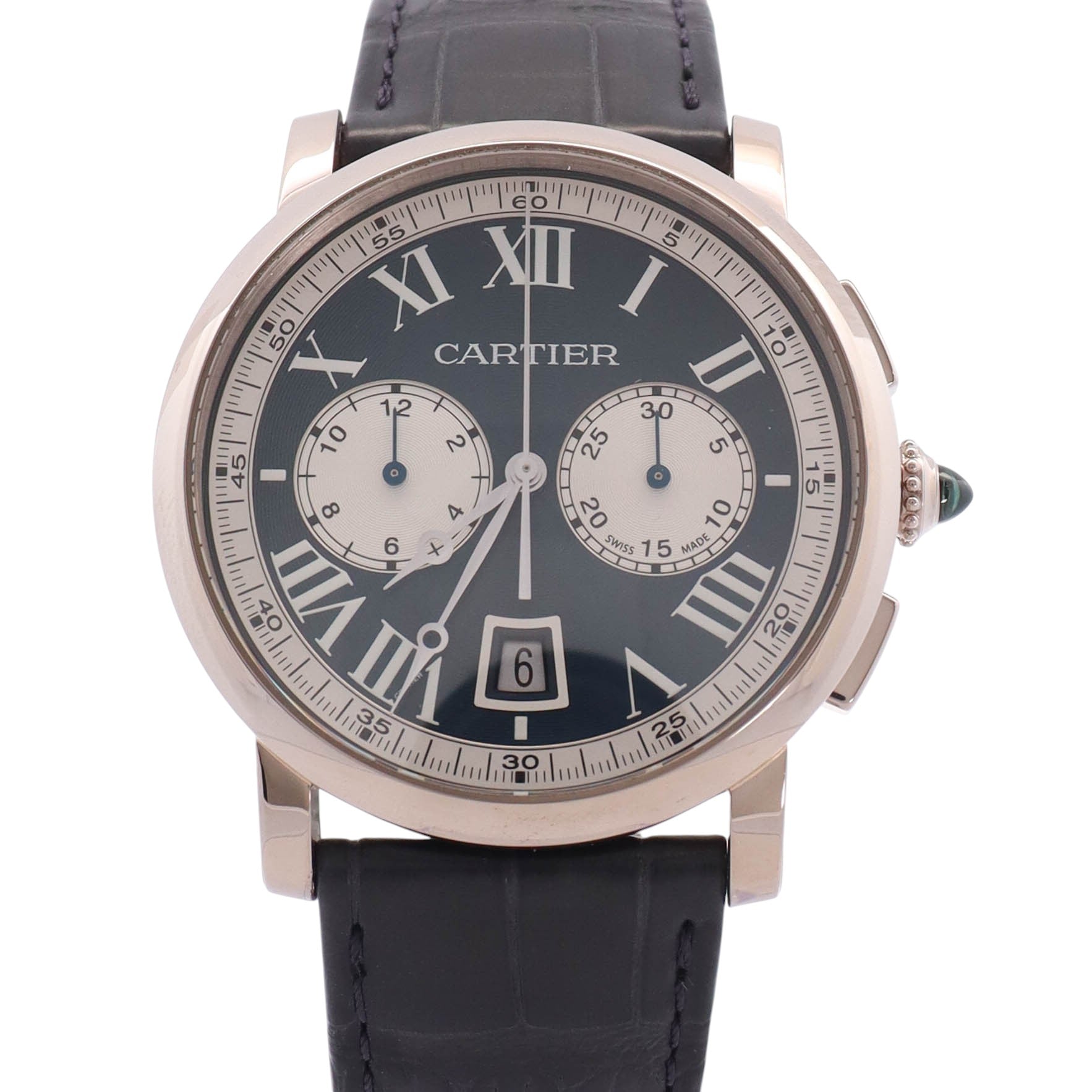 Cartier Rotonde De 40mm Blue Dial Watch Ref# W1556239