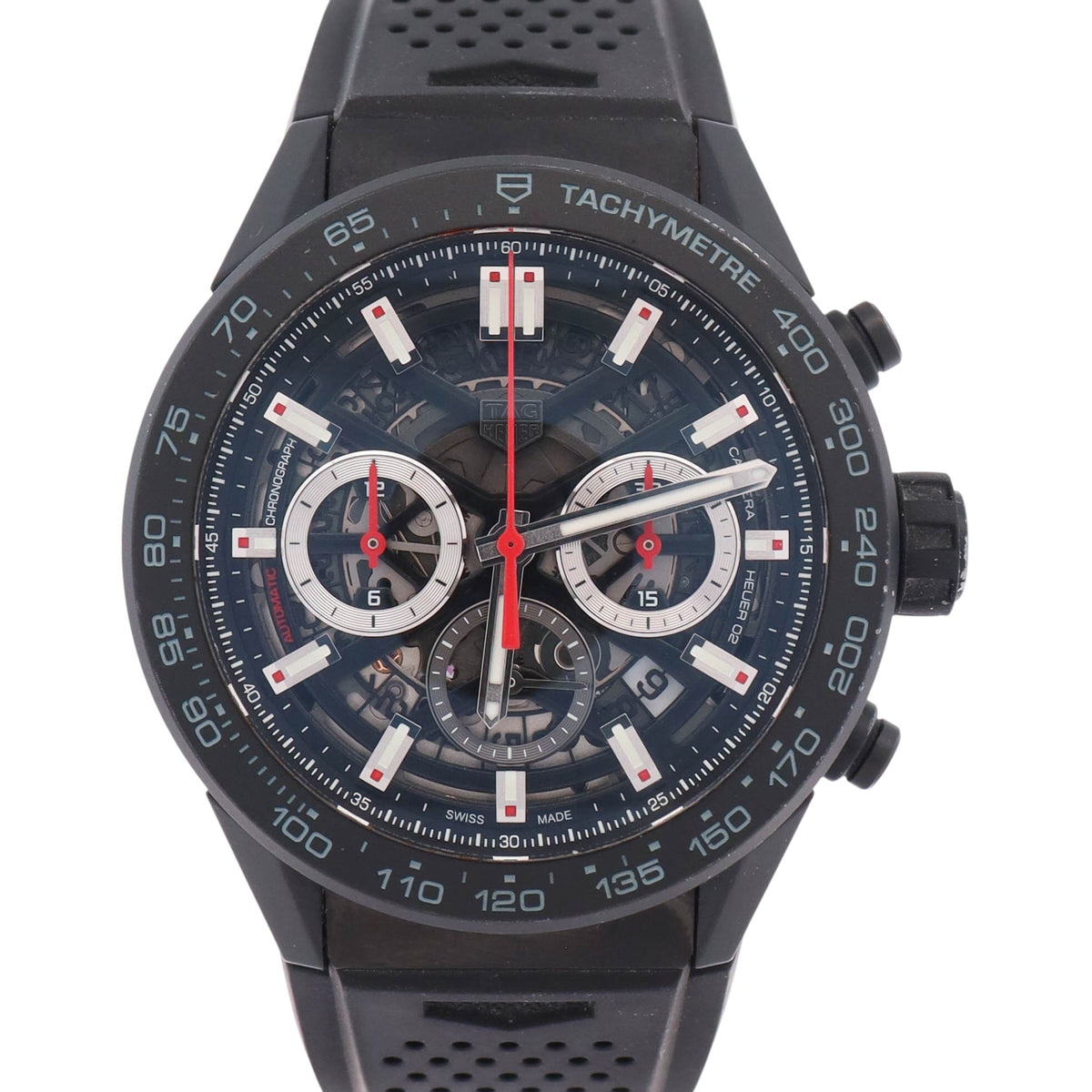 Tag Heuer Carrera 45mm Skeleton Dial Watch Ref# CBG2A90.FT6173