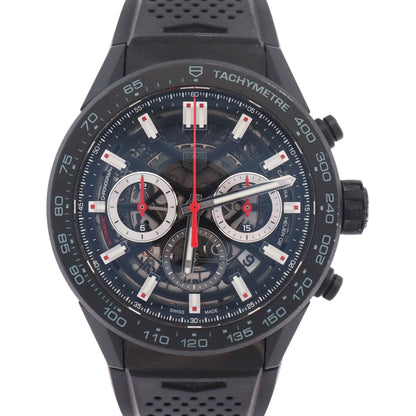 Tag Heuer Carrera 45mm Skeleton Dial Watch Ref# CBG2A90.FT6173