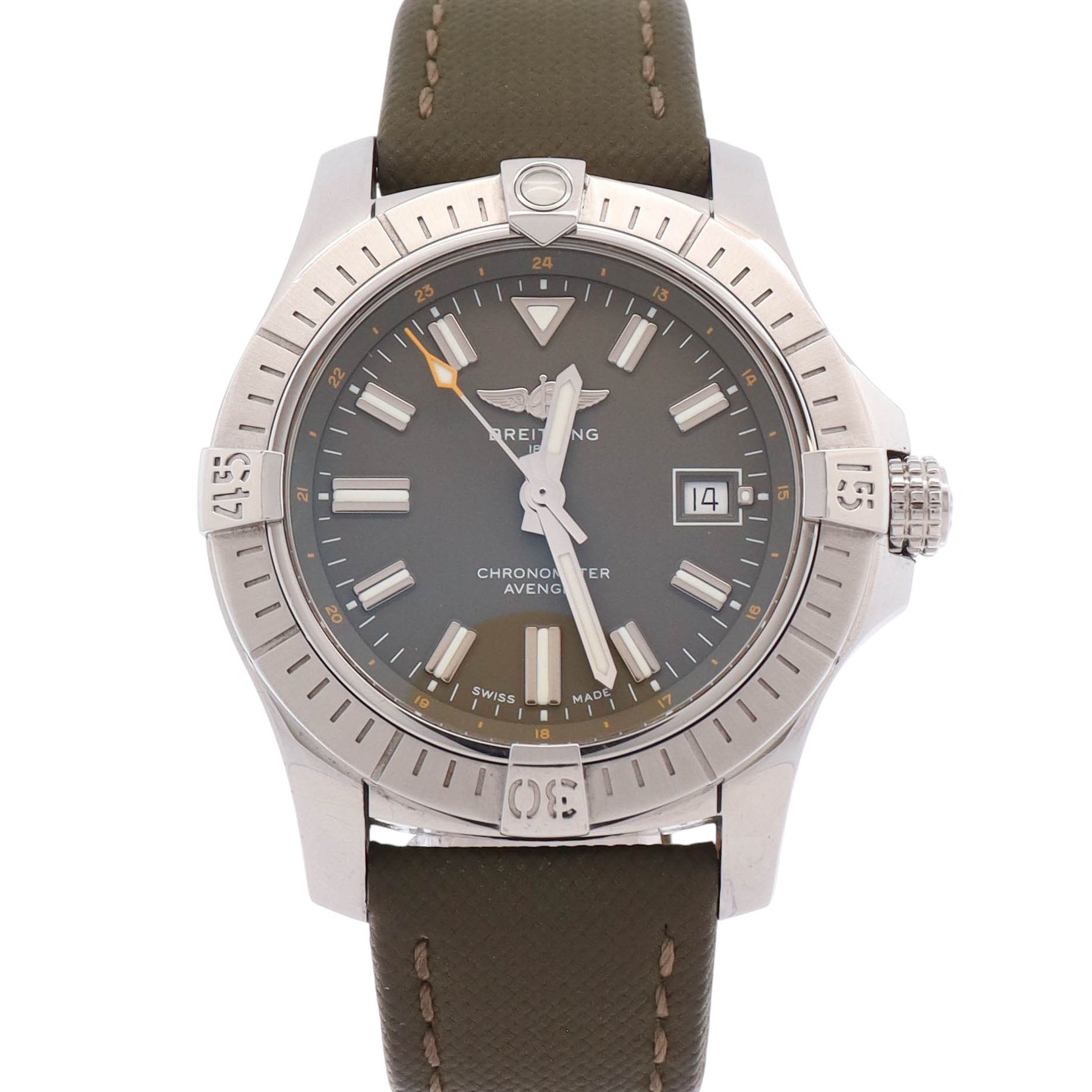 Breitling Avenger 43mm Green Dial Watch Ref# A17318