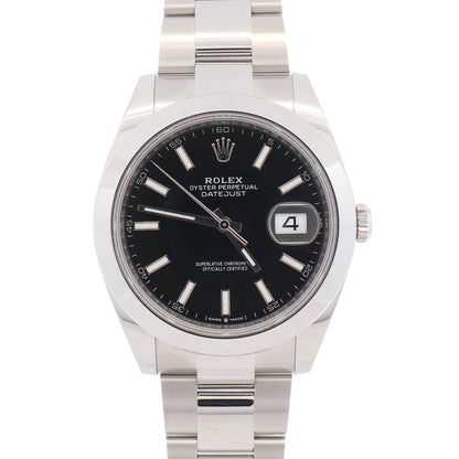 Rolex Datejust 41mm Black Dial Watch Ref# 126300