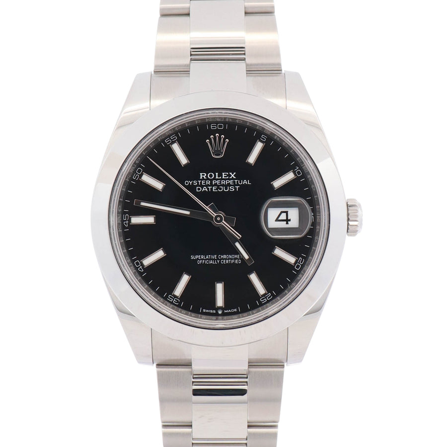 Rolex Datejust 41mm Black Dial Watch Ref# 126300
