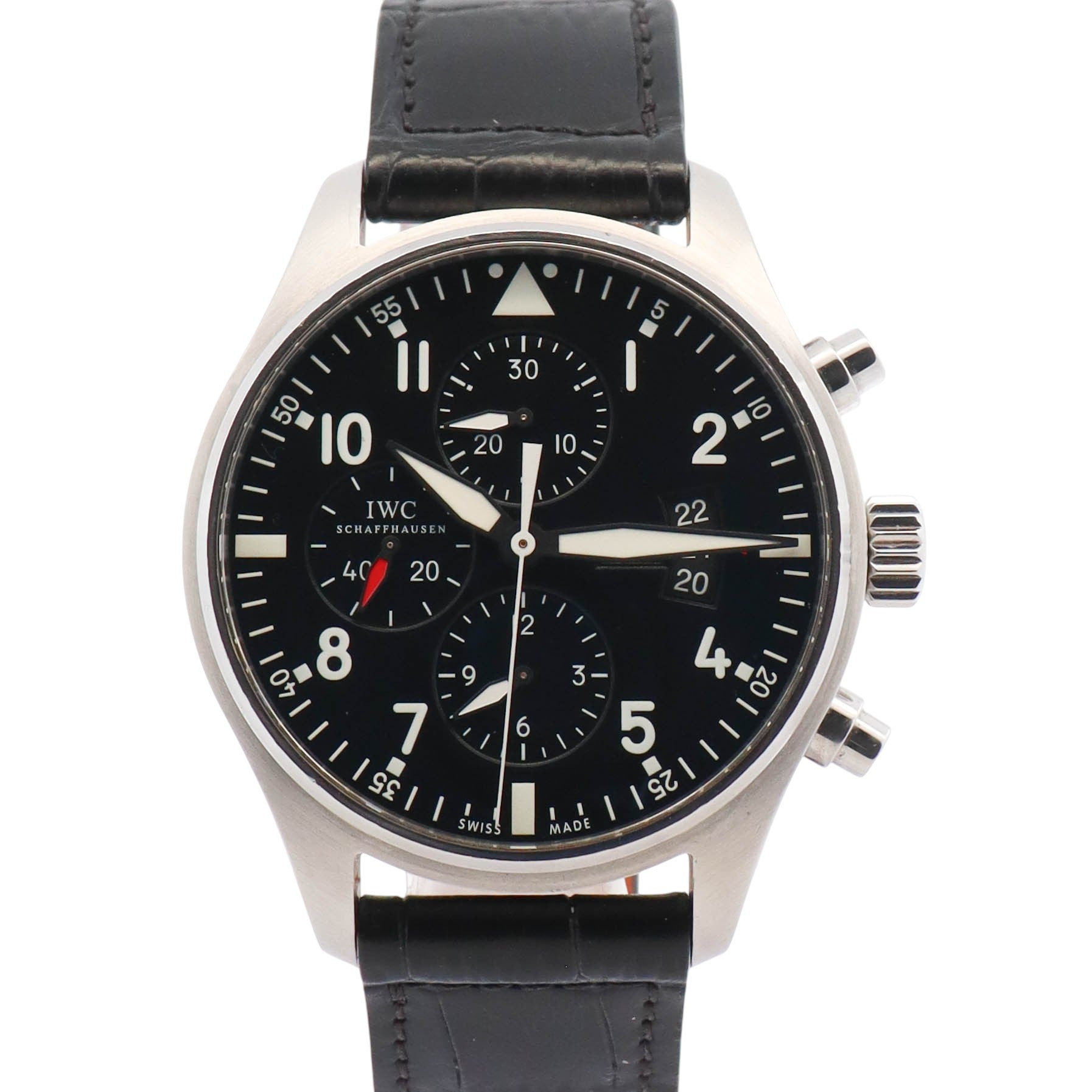 IWC Pilot 43mm Black Dial Watch Ref# IW377701