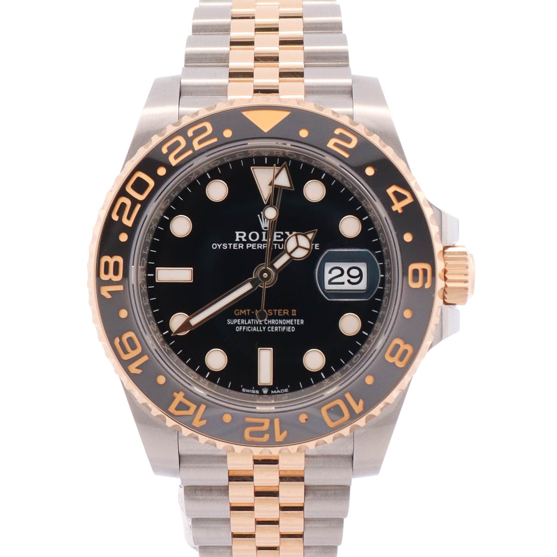 Rolex GMT-Master II 40mm Black Dial Watch Ref# 126713GRNR