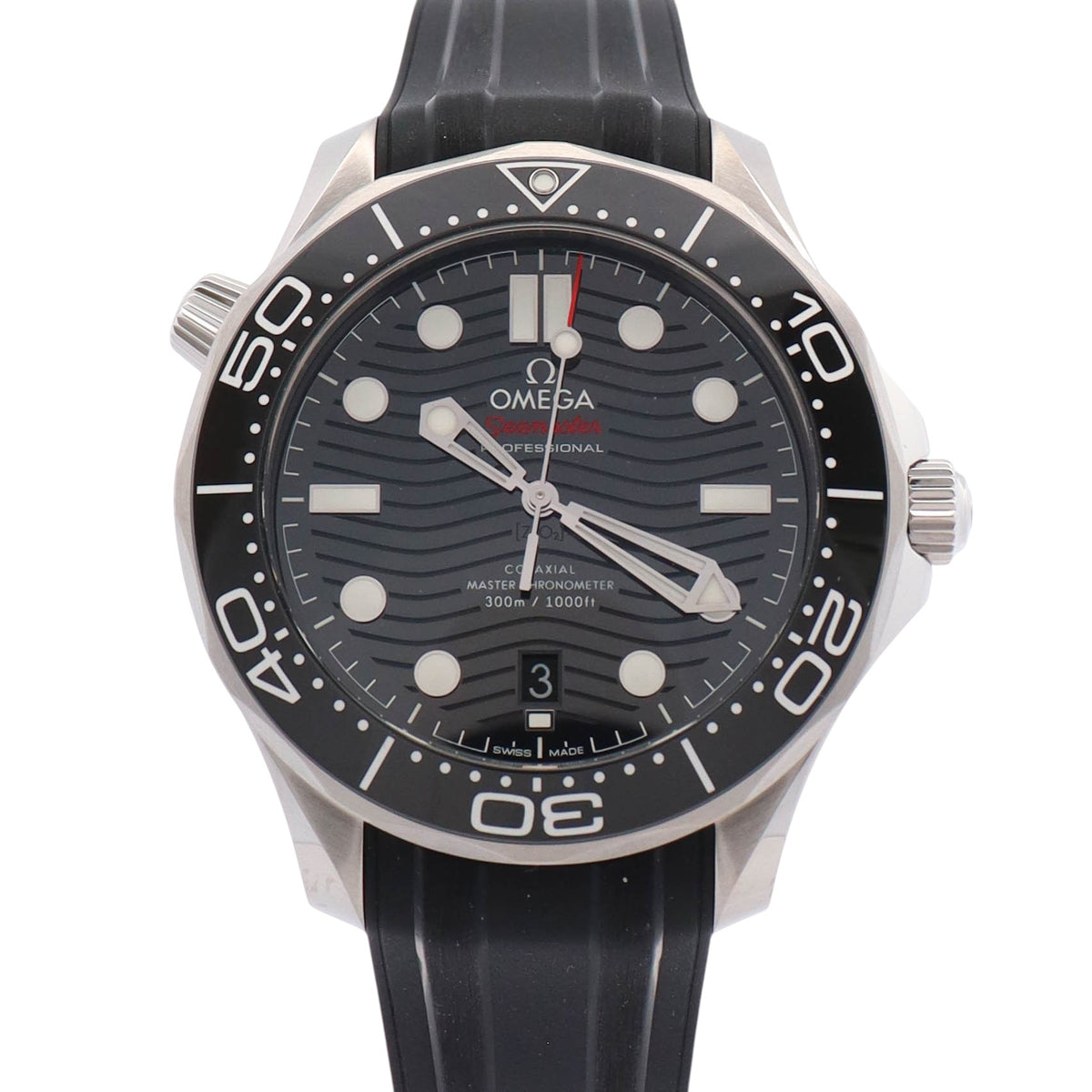 Omega Seamaster 42mm Black Wave Dial Watch Ref# 210.32.42.20.01.001