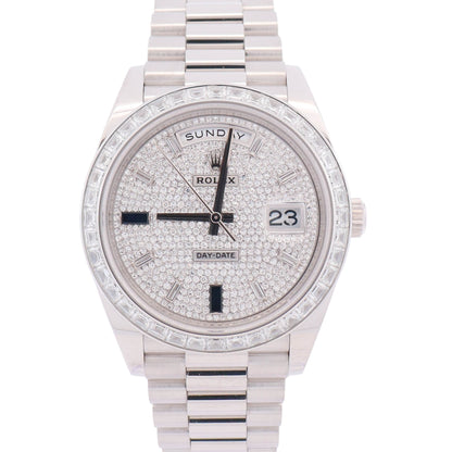 Rolex Day-Date 40mm Pave Dial Watch Ref# 228396TBR