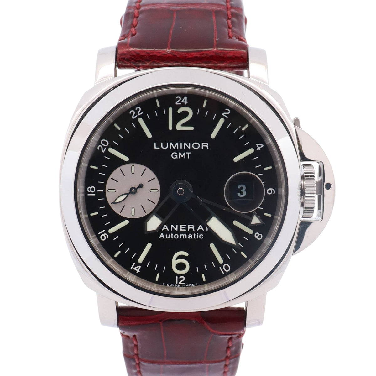 Panerai Luminor 44mm Black Dial Watch Ref# PAM00088