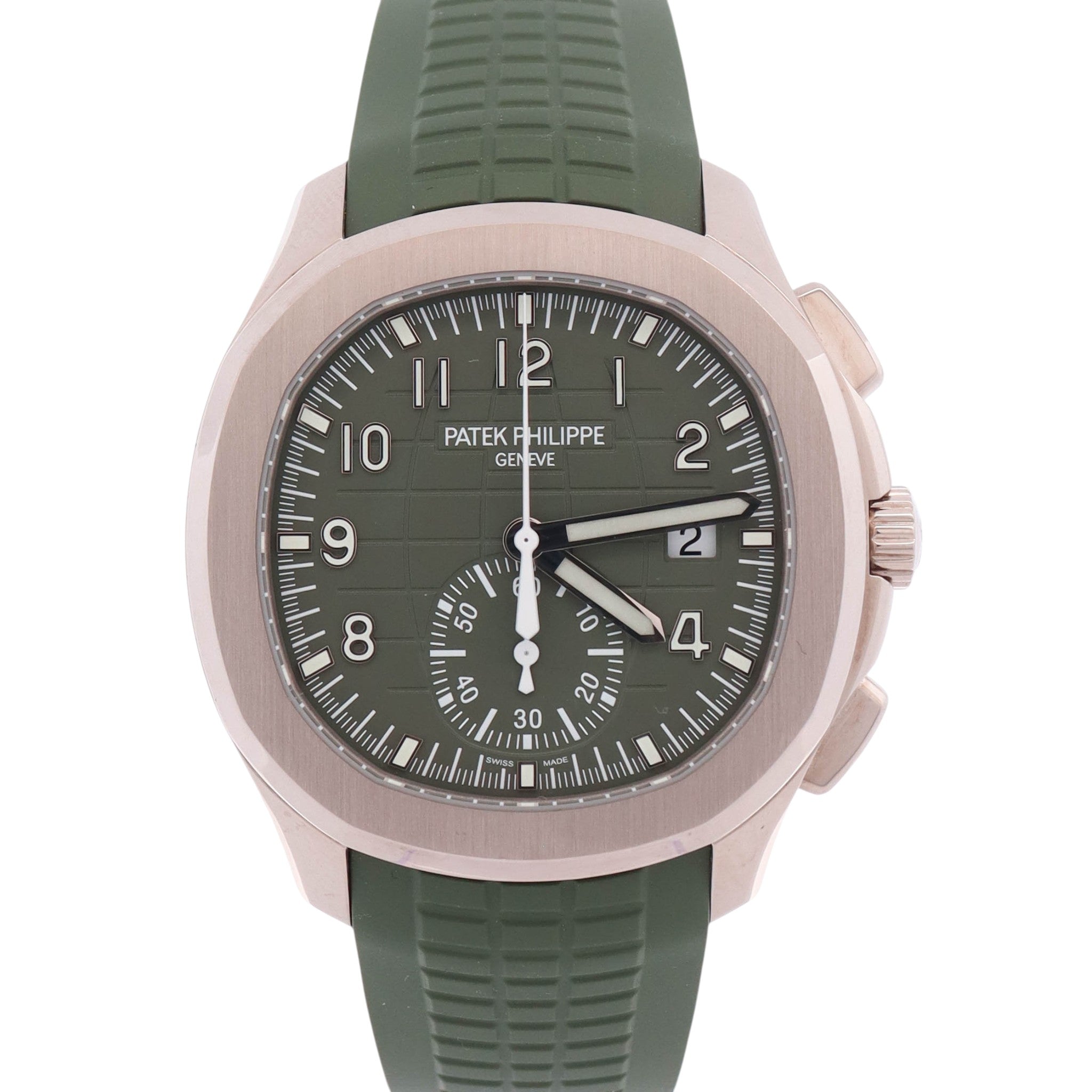 Patek Philippe Aquanaut 42mm Green Dial Watch Ref# 5968G-010