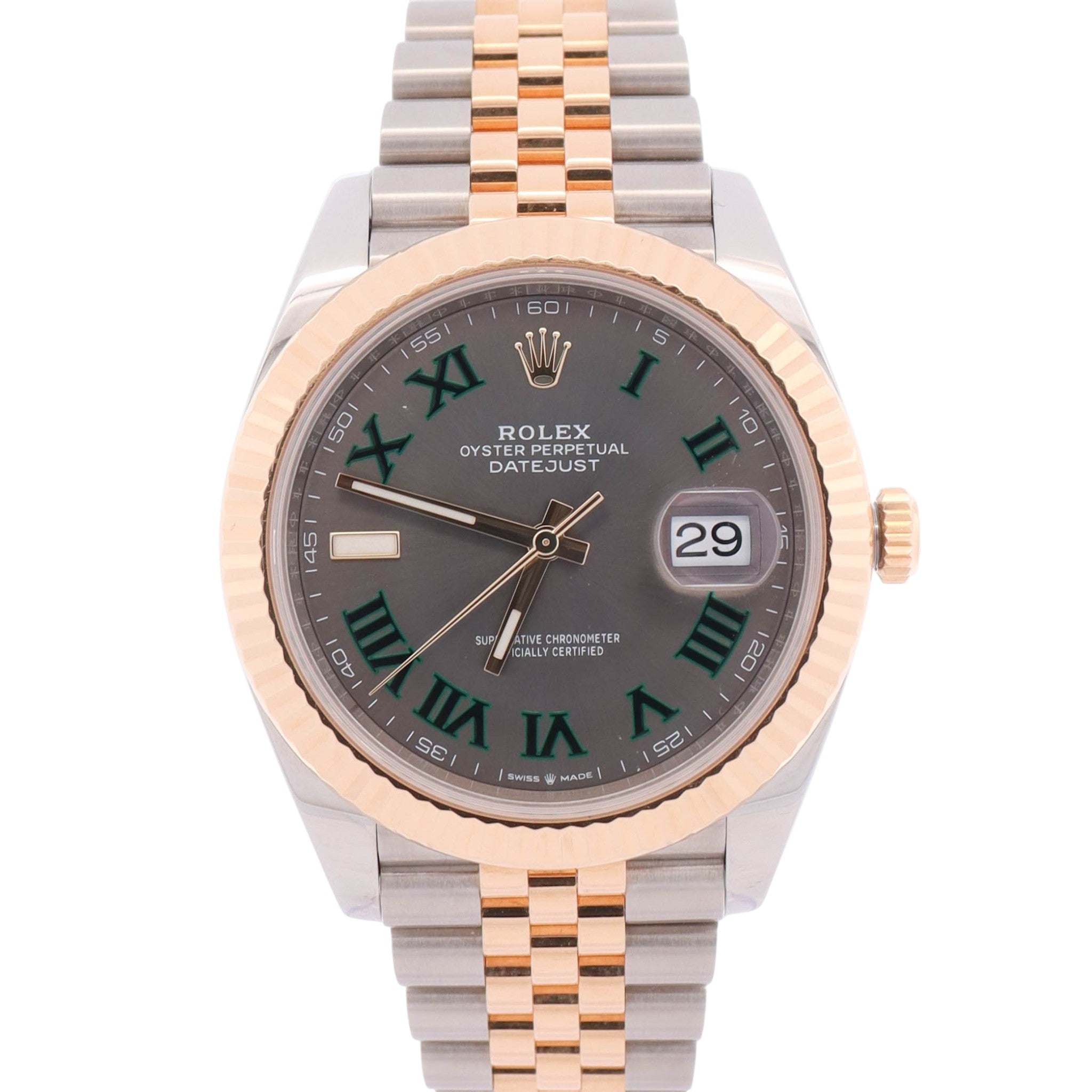 Rolex Datejust 41mm Wimbledon Dial Watch Ref# 126333