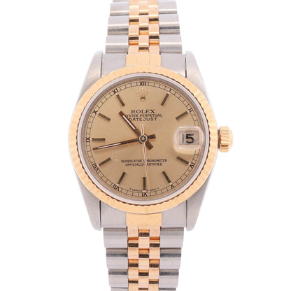 Rolex Datejust 31mm Champagne Dial Watch Ref# 68273