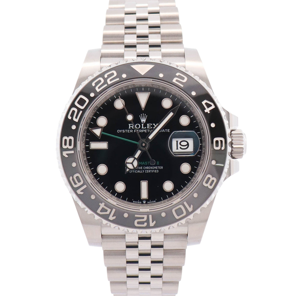Rolex GMT-Master II 40mm Black Dial Watch Ref# 126710GRNR