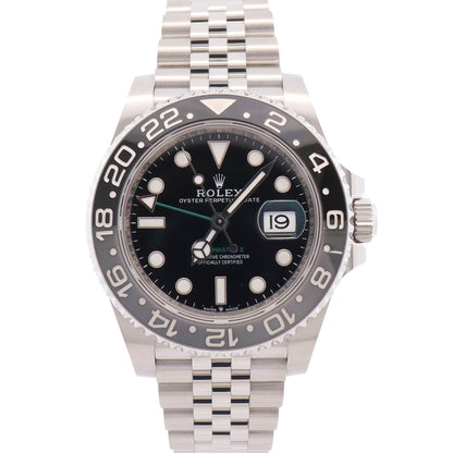 Rolex GMT-Master II 40mm Black Dial Watch Ref# 126710GRNR
