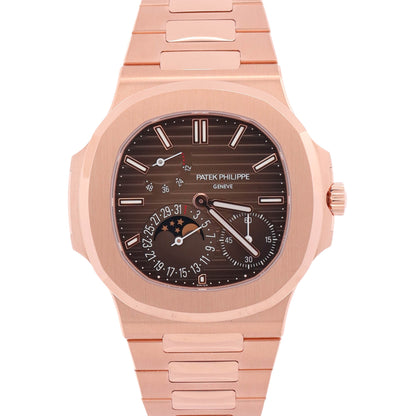Patek Philippe Nautilus 40mm Brown Stick Dial Watch Ref#  5712/1R-001